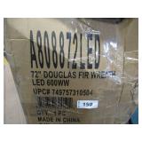 Vickerman 72" Douglas Fir Artificial Christmas Wreath - 600 Warm White Italian LED Lights - Wreath for Mantel or Door - Reliable and Durable - Holiday Wreath