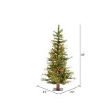Vickerman A807541 4-ft Pre-lit Artificial Christmas Tree with Incandescent Lights
