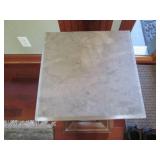 Ornate marble top table, top measur...