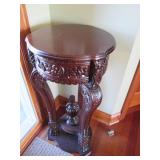 Carved wood shelf, the top is 17" a...