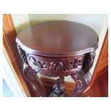 Carved wood shelf, the top is 17" a...
