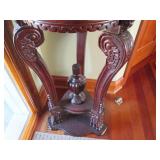 Carved wood shelf, the top is 17" a...