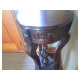 Carved wood shelf, the top is 17" a...