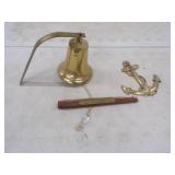 Ships Bell, Captains Quarters Sign and Anchor  Décor