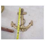 Ships Bell, Captains Quarters Sign and Anchor  Décor