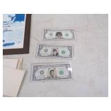 Autographed Yankees Legend Bill "Moose" Skowron Picture,, Elvis dollar bills and vintage letterhead