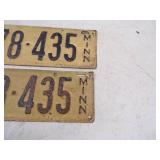 1922 Vintage Minnesota License Plates