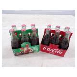 12 Vintage Coke Bottles with Christmas Cases