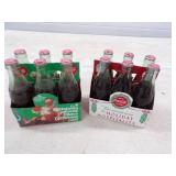 12 Vintage Coke Bottles with Christmas Cases