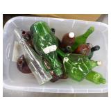 Vintage Green and Brown Glass Bottles