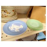 Vintage 1959 Lane and Co. Nan Nuys Turkey Patter, Roseville Pottery, Fire King and Vintage Hall