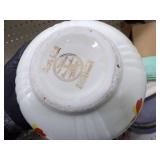 Vintage 1959 Lane and Co. Nan Nuys Turkey Patter, Roseville Pottery, Fire King and Vintage Hall