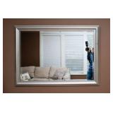 Large Wall Mirror – Silver-Tone Frame