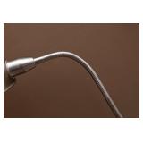 Gooseneck Floor Lamp – Silver-Tone, Adjustable Height