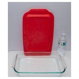 Pyrex Deep Portable 4-Piece Glass Baking Dish Set – Brand New + Additional Pyrex Glass Dish with Lid