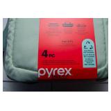 Pyrex Deep Portable 4-Piece Glass Baking Dish Set – Brand New + Additional Pyrex Glass Dish with Lid