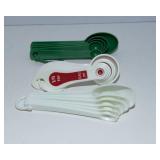 Assorted Measuring Cups – Plastic, Metal, and Ceramic