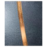 Made in Italy 14K Gold Duragold Solid Herringbone Chain Necklace