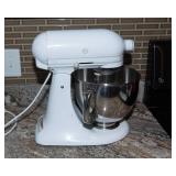 White KitchenAid Artisan Stand Mixer – Tested and Works