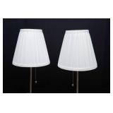 Pair of Silver Tone Table Lamps