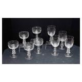 Set of Drinking Glasses – Champagne and Wine, Likely Crystal