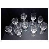Set of Drinking Glasses – Champagne and Wine, Likely Crystal