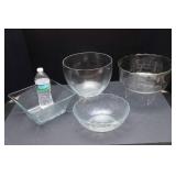 Set of Four Glass Serving Bowls