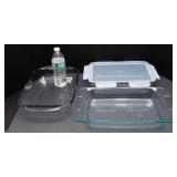 Three Glass Baking Dishes