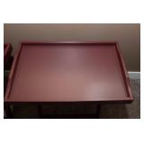Set of Two IKEA Side Tables – Plum Color with Removable Tray Tops