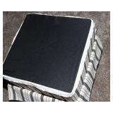 Set of Two Square Striped Ottomans