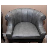 Set of Two Faux Leather Barstools