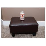 Small Faux Leather Foot Stool – 15" x 11.5" x 8.5" T