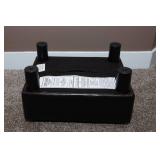 Small Faux Leather Foot Stool – 15" x 11.5" x 8.5" T