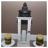 Large Lantern and Two Decorative Candles