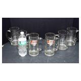 Set of Six Mugs - A&W and Etched Geese