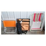 Colorful Beach Chairs – Includes Children’s High Chair