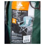 Two Camping Chairs & 72-Can Collapsible Stand Cooler