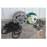 Two Hoses with Hose Reel & Metal Hose Holder