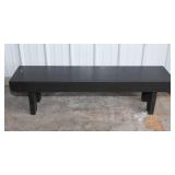 Low Black Painted Bench – 48" W x 12" D x 12" T