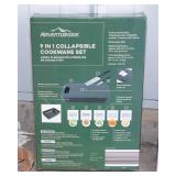 Outdoor Eating Items – Garden Table Stakes & 9-in-1 Collapsible Cookware Set