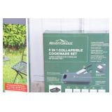 Outdoor Eating Items – Garden Table Stakes & 9-in-1 Collapsible Cookware Set
