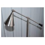 Heavy Silver-Tone Floor Lamp
