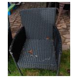 Set of 2 Black Patio Chairs