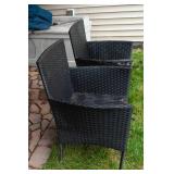 Set of 2 Black Patio Chairs