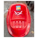 Children’s Outdoor Toys – Sled, John Deere Dump Truck, & Giraffe Radio Flyer Bike