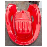 Children’s Outdoor Toys – Sled, John Deere Dump Truck, & Giraffe Radio Flyer Bike