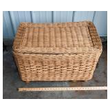 Large Wicker Basket with Lid – 28" W x 17.5" D x 17" T