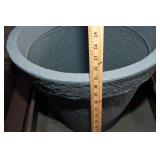 Set of Three Planters – Two Deck Railing Planters and One Large Pot