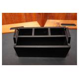 Two Trays and Black Office Supplies Organizer