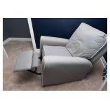Gray Rocking Recliner with Matching Ottoman